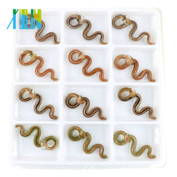 Neues Design YIWU Lampwork Gold Sand Snake Glaskunst für decoration12pcs / box, MC0085